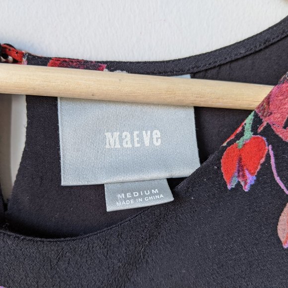 Anthropologie Maeve Floral Flutter Sleeve Blouse - Picture 6 of 10